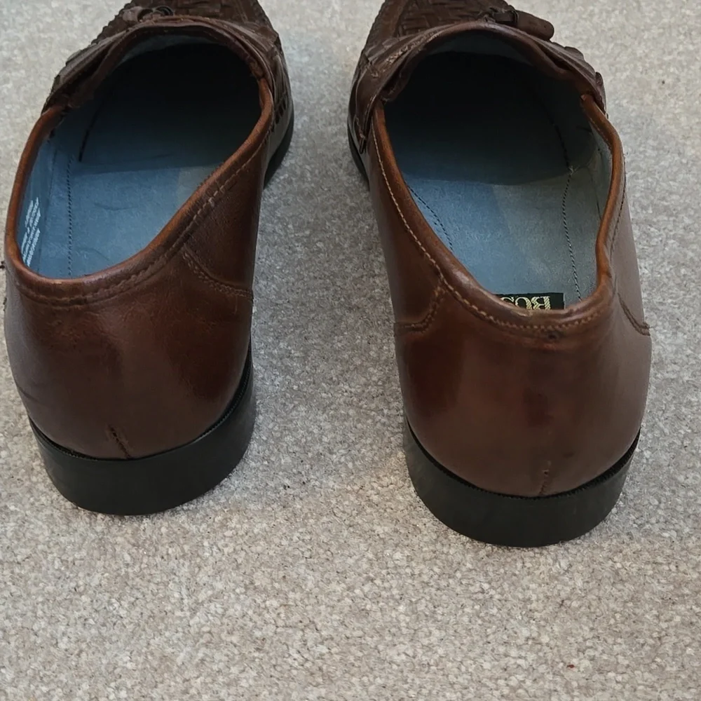 Nunn Bush Brown Leather Loafers with Moccasin Stitching